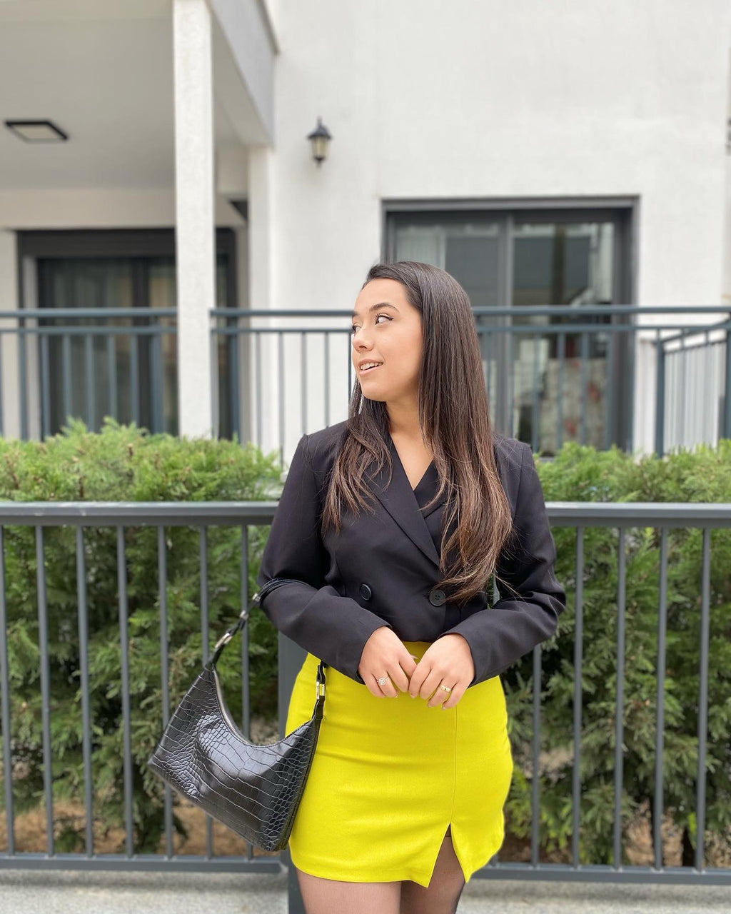 Siyah Kısa Blazer Ceket