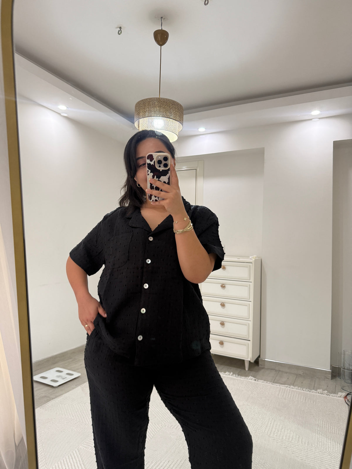 Beyaz 2 Katlı %100 Pamuk Müslin Pijama Takımı