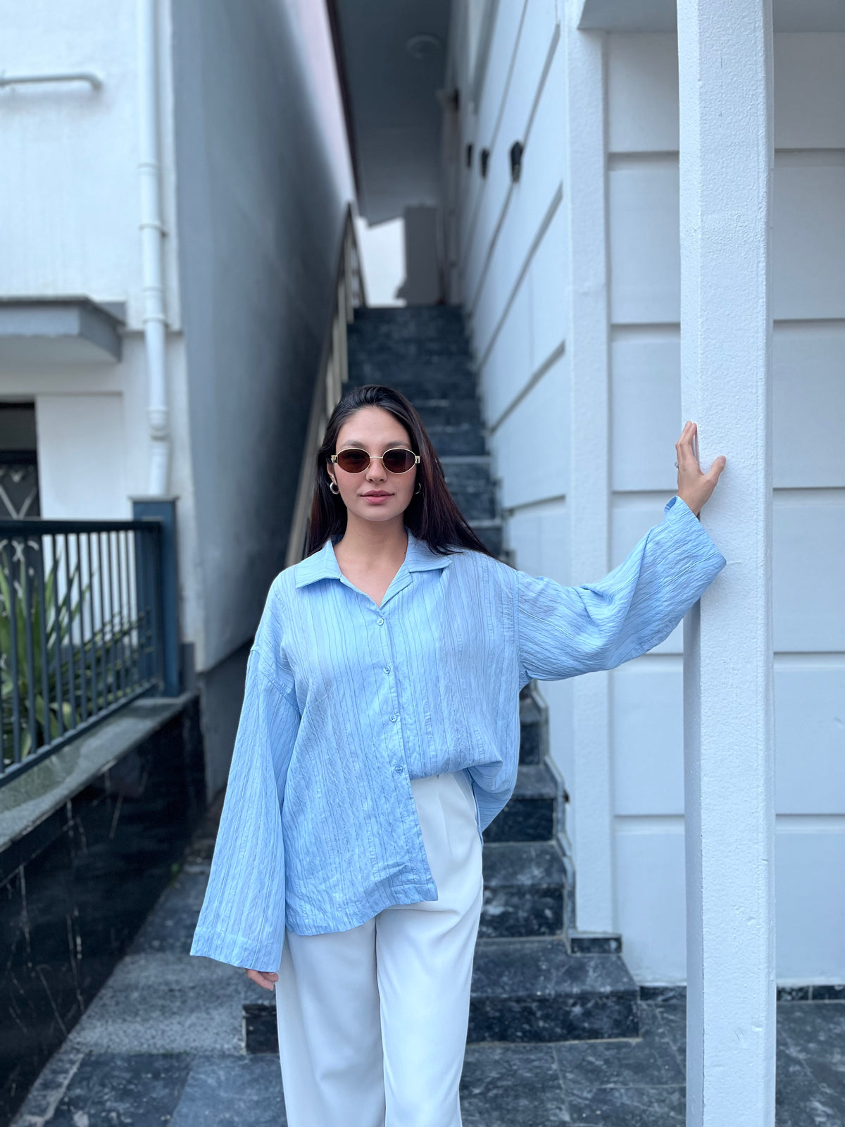 Mavi Premium Oversize Gömlek