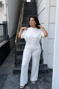 Yarasa Kol Rahat Kesim ikili Model Takım- Beyaz