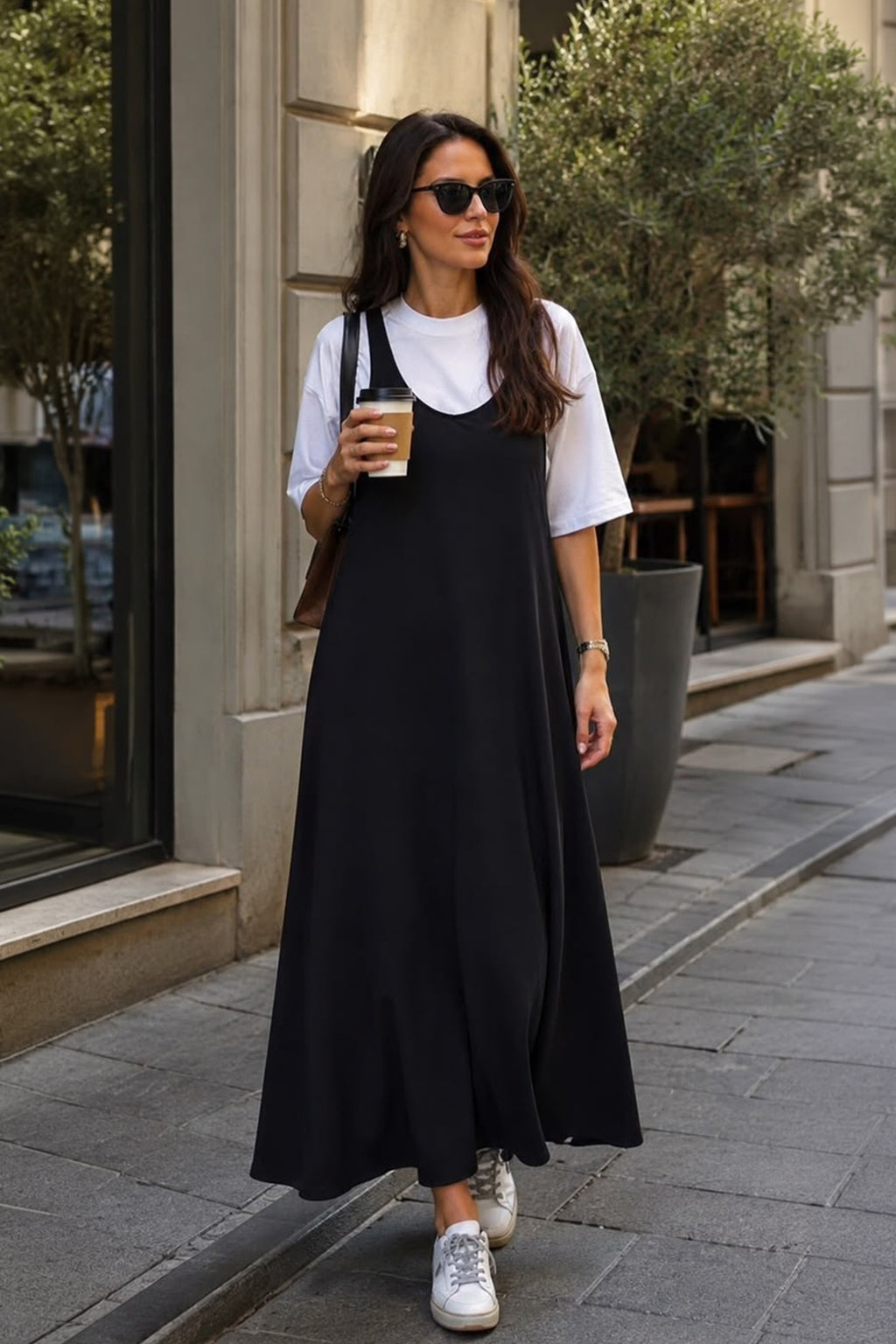 Siyah Twst Orijinal Elbise Tshirt Takım