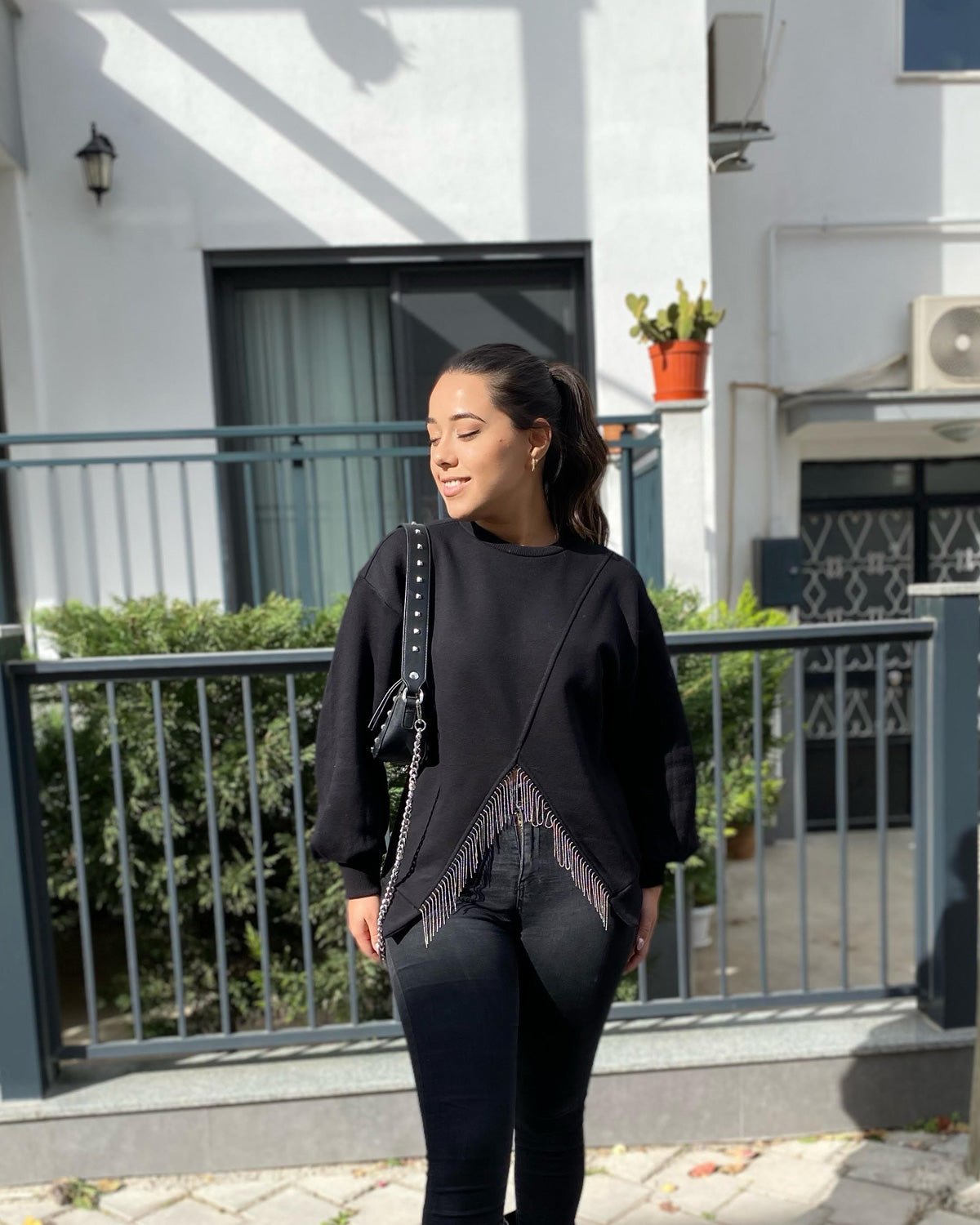 Zincir Detay Sweatshirt